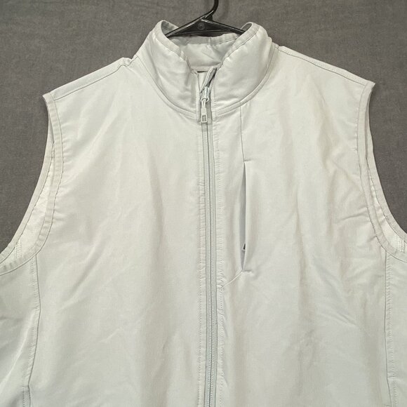 32 Degrees Heat Mens Light Gray Sleeveless Zip-Up Vest Large Polyester/Spandex - Picture 9 of 11